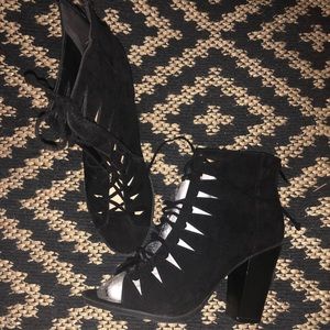 Black Lace Up Heels